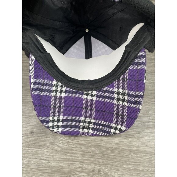 Colorado Rockies Purple Plaid Downflap Ear Flaps Hat Snapback MLB Melon Wear - Picture 7 of 12